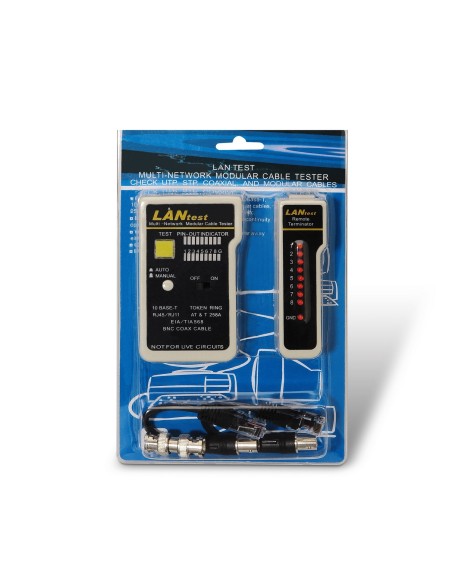 AISENS A142-0314 comprobador de cables de red Comprobador de cables UTP STP Negro, Gris