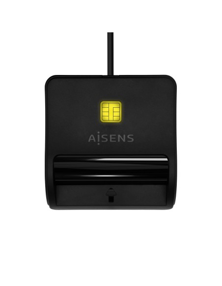 AISENS Lector De Tarjeta Inteligente DNI, USB-C, Negro