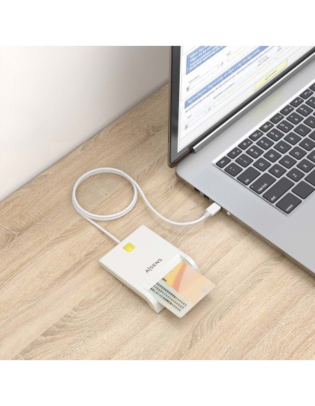 LECTOR DE TARJETA INTELIGENTE DNI BLANCO AISENS ASCR-SN07-W