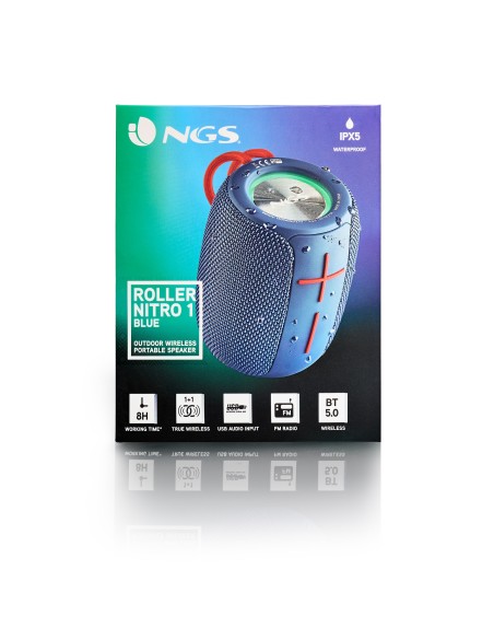 NGS Roller Nitro 1 Altavoz portátil estéreo Azul 10 W