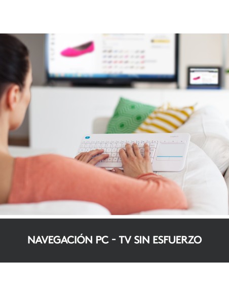 Logitech K400 Plus Inalámbrico Blanco