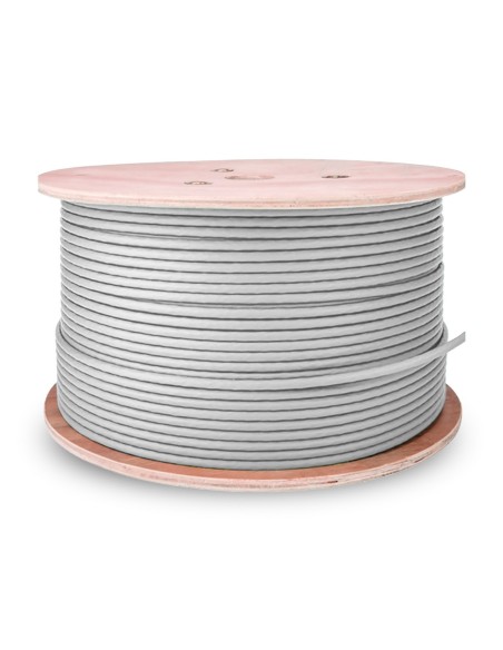 BOBINA CABLE DE RED AISENS RJ45 CAT.6 UTP RIGIDO AWG23 CCA (ALEACION) GRIS 500M