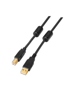 CABLE IMPRESORA AISENS USB 2.0 ALTA CALIDAD FERRITA TIPO A M-B M NEGRO 5.0M