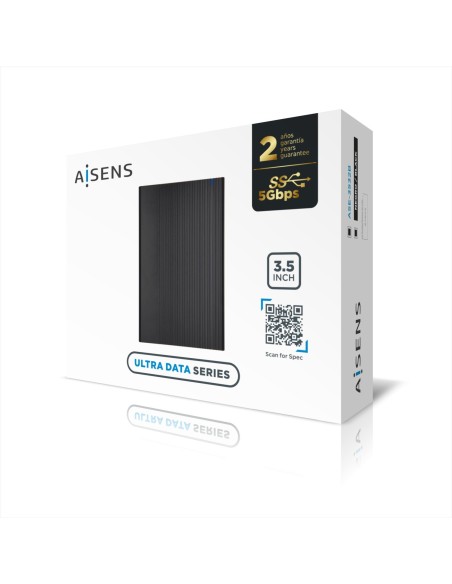 AISENS Caja Externa 3,5" ASE-3532B SATA a USB 3.0 USB3.1 Gen1, Negra