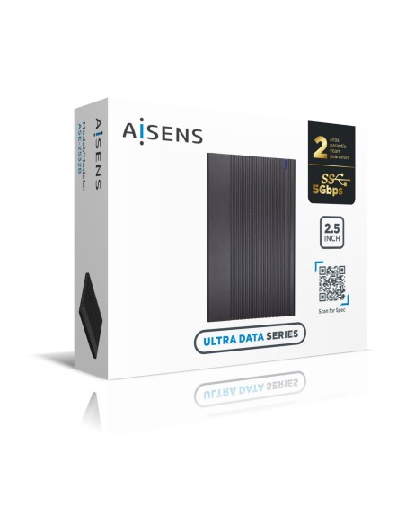 AISENS CAJA EXTERNA ASE-2532B HDD 2.5" SATA A USB 2.0 USB 3.0 USB3.1 GEN1 NEGRA
