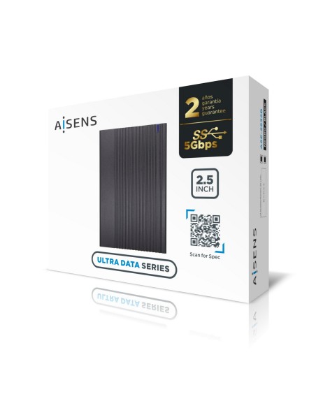 AISENS CAJA EXTERNA ASE-2532B HDD 2.5" SATA A USB 2.0 USB 3.0 USB3.1 GEN1 NEGRA