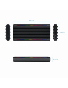 TooQ Shinobi Caja externa para unidad de estado sólido (SSD) Negro M.2