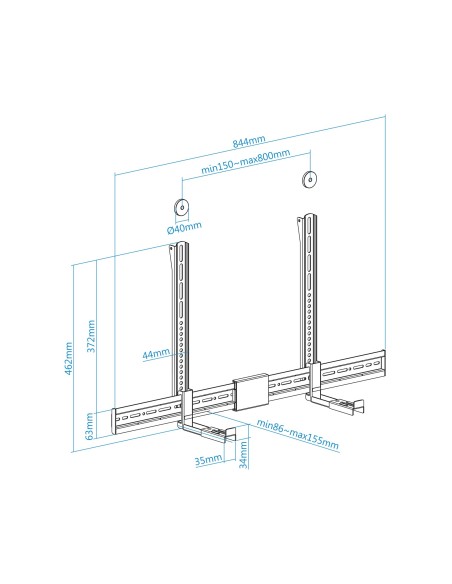 Tooq Soporte Barra Sonido para TV Multinstalación