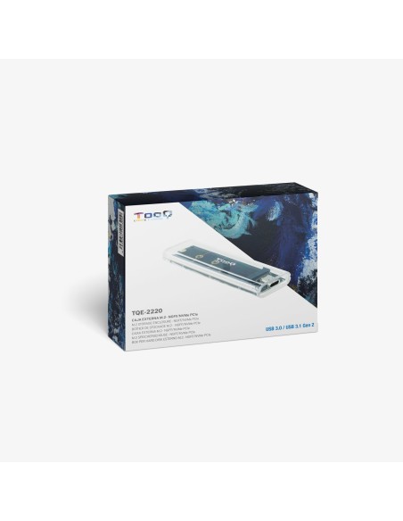 Tooq Caja Externa SSD M.2 NGFF NVMe Transparente