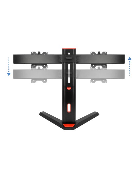 TooQ DB1402TN-B soporte para monitor 68,6 cm (27") Independiente Negro, Rojo