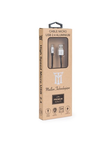 Maillon Technologique Premium MTPMUS241 cable USB 1 m USB 2.0 USB A Micro-USB B Plata