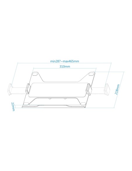 TooQ TQLH1117-B soporte para ordenador portátil Soporte articulado con bandeja para ordenador portátil Negro 43,9 cm (17.3")