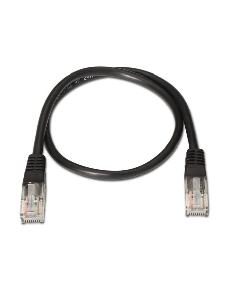 CABLE RED UTP CAT6 RJ45 AISENS 0.5M NEGRO