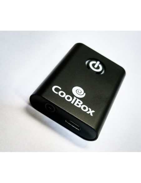 CoolBox COO-BTALINK transmisor de audio Bluetooth 3,5 mm 15 m Negro