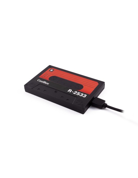 CoolBox SlimChase R-2533 Carcasa de disco duro SSD Negro, Rojo 2.5"