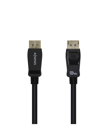 AISENS CABLE DISPLAYPORT CERTIFICADO V1.4 8K@60HZ DP M-DP M NEGRO 0.5M
