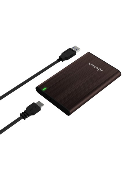 AISENS CAJA EXTERNA 2.5" ASE-2525BWN 9.5MM SATA A USB 3.0 USB3.1 GEN1 MARRON