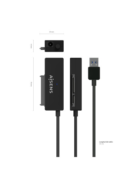 Aisens  Adaptador SATA a USB-A 3.0 Discos 2.5 3.5