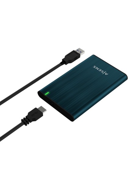 AISENS CAJA EXTERNA 2.5" ASE-2525PB 9.5MM SATA A USB 3.0 3.1 GEN1 AZUL PACIFICO