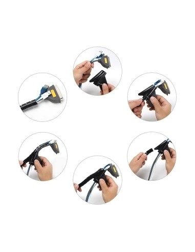 AISENS Organizador de cable en espiral 25mm, Negro, 1.0m