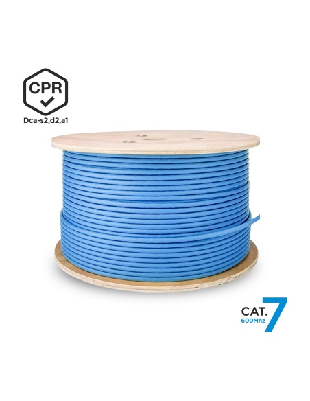 AISENS - CABLE DE RED RJ45 LSZH CPR Dca CAT.7 600 MHZ S FTP AWG23, AZUL, 305M