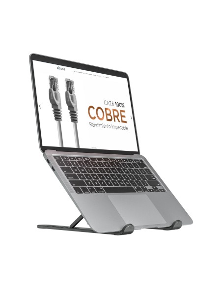 AISENS SOPORTE DE SOBREMESA AJUSTABLE PARA PORTATIL TABLET GRIS OSCURO