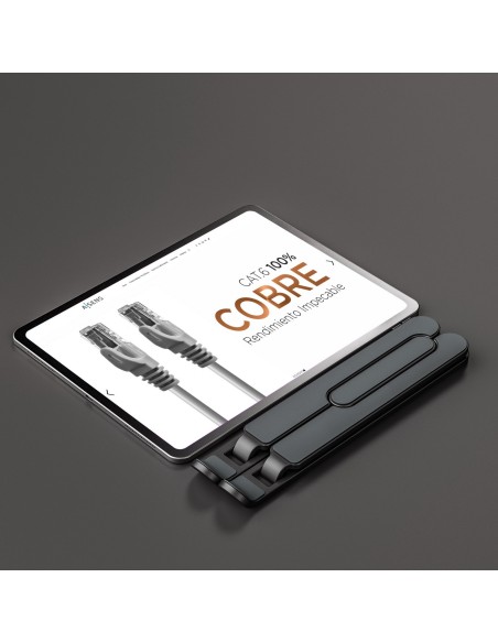AISENS SOPORTE DE SOBREMESA AJUSTABLE PARA PORTATIL TABLET GRIS OSCURO