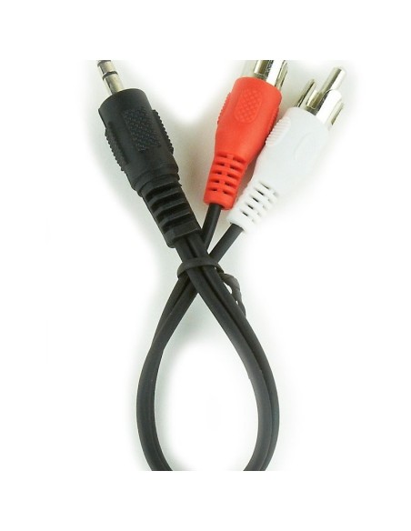 iggual IGG312780 cable de audio 0,2 m 3,5mm 2 x RCA Negro