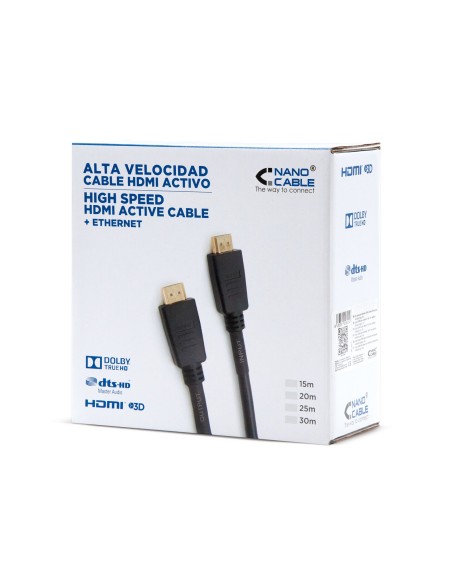 Nanocable CABLE HDMI V1.4 (ALTA VELOCIDAD   HEC) CON REPETIDOR, A M-A M, 25 M