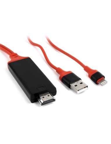 iggual IGG315613 adaptador de cable de vídeo 1,8 m MHL HDMI tipo A (Estándar) Negro, Rojo