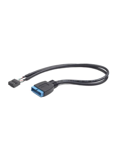 iggual IGG311745 cable gender changer USB 2.0 9-Pin USB 3.0 19-Pin Negro, Azul