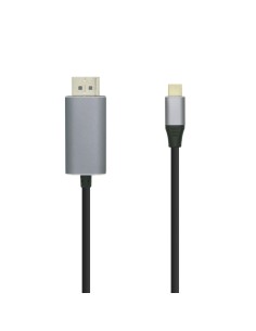 AISENS Cable conversor USB-C a Displayport 4K@60HZ, USB-C M-DP M, Negro, 1.8m