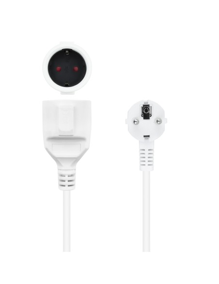 Nanocable Cable de Alimentación Alargador, Blanco, 5 m