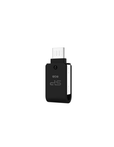 Silicon Power Mobile X21 8GB unidad flash USB USB tipo A 2.0 Negro, Plata