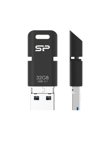 Silicon Power Mobile C50 unidad flash USB 32 GB USB Type-A   USB Type-C   Micro-USB 3.2 Gen 1 (3.1 Gen 1) Negro