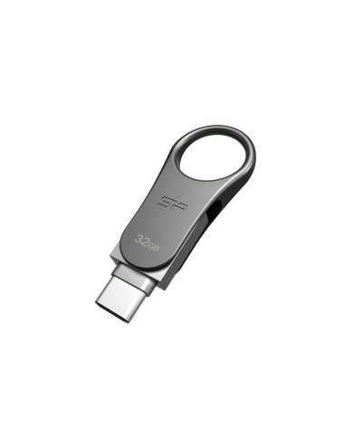 Silicon Power Mobile C80 unidad flash USB 32 GB USB Type-A   USB Type-C 3.2 Gen 1 (3.1 Gen 1) Titanio