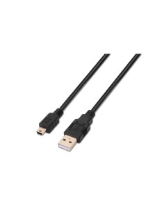CABLE USB(A) A MINI USB(B) 2.0 AISENS 1M NEGRO