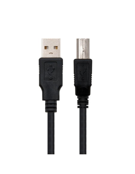 Nanocable 10.01.0102-BK cable USB 1 m USB 2.0 USB A USB B Negro