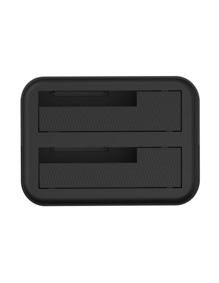 AISENS Estacion De Docking De Doble Bahia ASDS-D01B SATA 2.5 3.5 A USB 3.0 3.1 Gen1, Clone, Negra