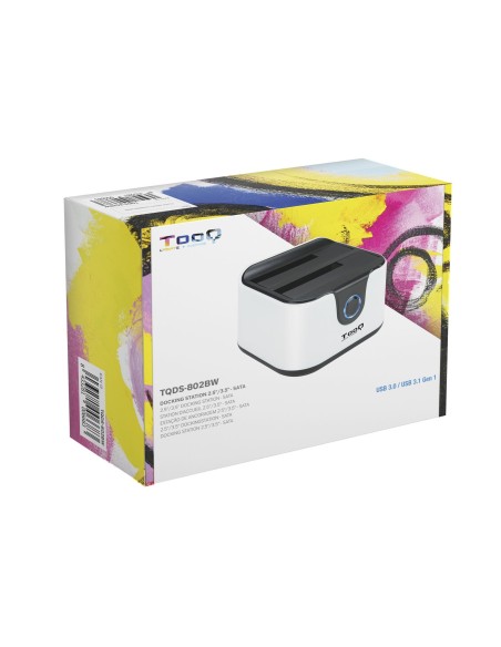 TooQ DOCK STATION SATA 2.5 3.5 A USB 3.0 CLONE OTB NEGRO-BLANCO