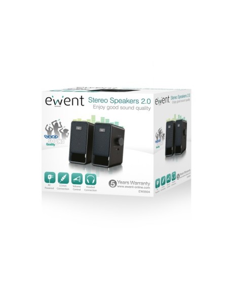 Ewent EW3504 altavoz Negro Alámbrico 6 W