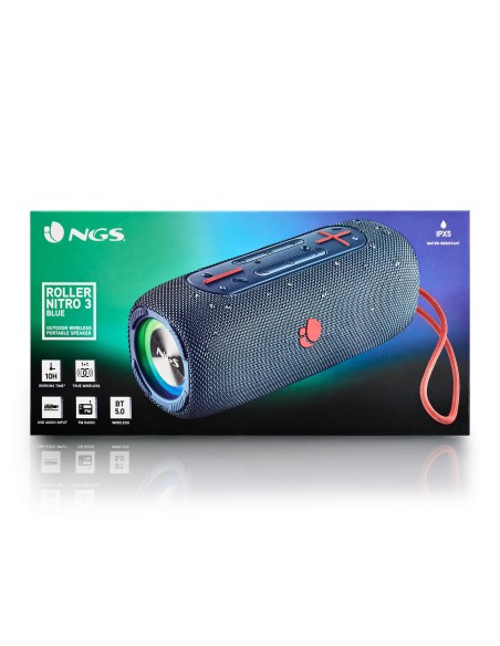 NGS Roller Nitro 3 Altavoz portátil estéreo Azul 30 W
