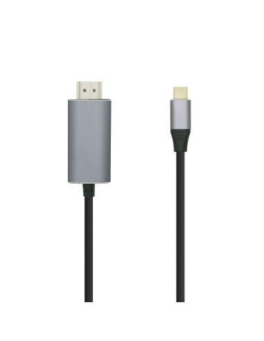 AISENS Cable conversor USB-C a HDMI 4K@60HZ, USB-C M-HDMI M, Negro, 0.8m