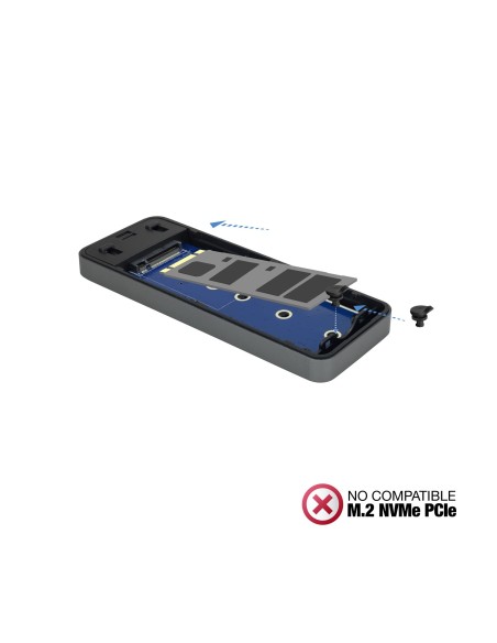 CAJA EXTERNA PARA SSD M.2 NGFF TOOQ USB-3.0 LED