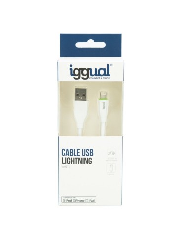 iggual IGG316955 cable de conector Lightning 1 m Blanco