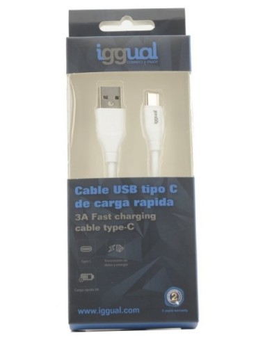 iggual IGG317181 cable de teléfono móvil Blanco 1 m USB A USB C