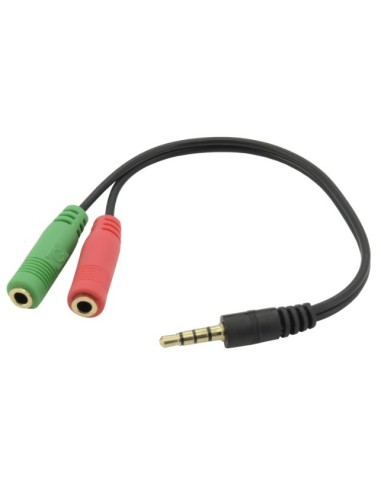 iggual IGG317280 cable de audio 0,2 m 3,5mm 2 x 3.5mm Negro, Verde, Rosa