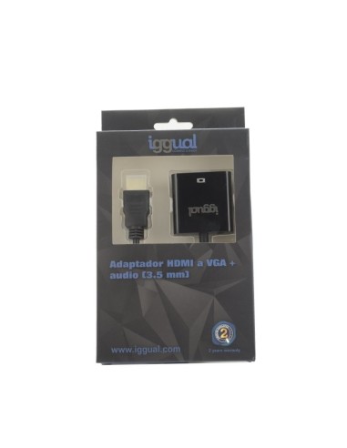 iggual Adaptador HDMI a VGA + audio (3.5 mm)