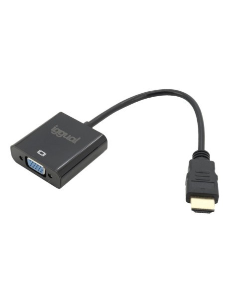 iggual Adaptador HDMI a VGA + audio (3.5 mm)