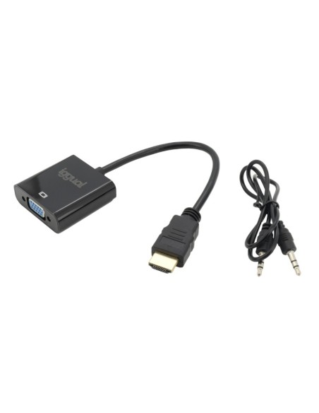 iggual Adaptador HDMI a VGA + audio (3.5 mm)